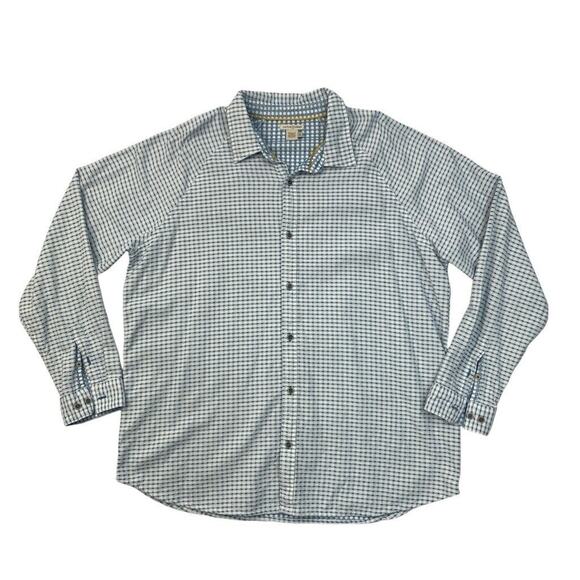 Carbon2Cobalt Shirt Mens XL White Blue Cotton Striped Textured Long Sleeve - Picture 1 of 9